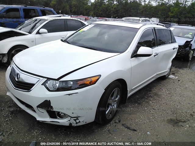 JH4CW2H63CC005338 - 2012 ACURA TSX TECH WHITE photo 2