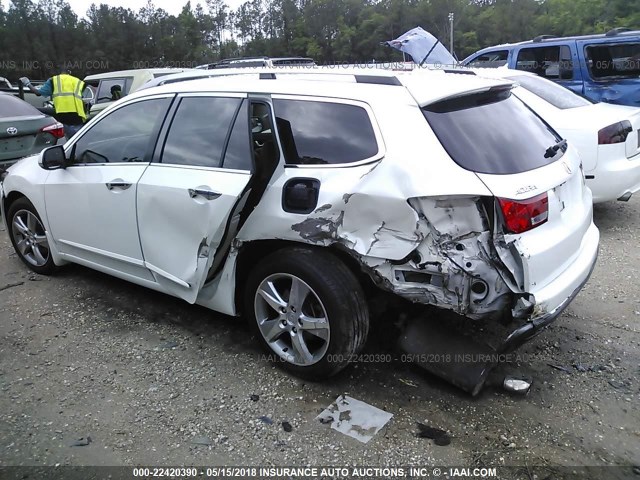 JH4CW2H63CC005338 - 2012 ACURA TSX TECH WHITE photo 3