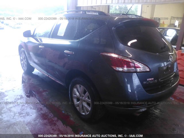 JN8AZ1MW3DW314845 - 2013 NISSAN MURANO S/SL/LE BLUE photo 3