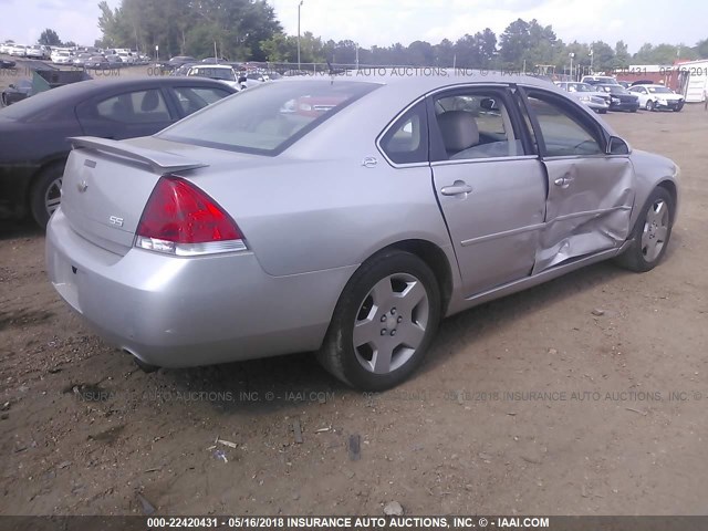 2G1WD58C069313955 - 2006 CHEVROLET IMPALA SUPER SPORT SILVER photo 4