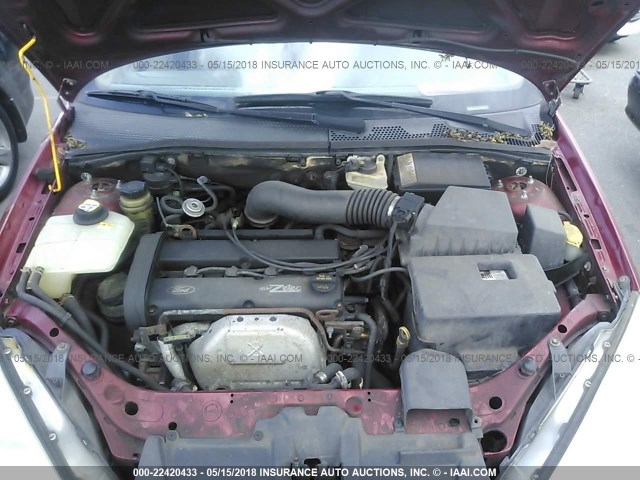 3FAFP37392R143402 - 2002 FORD FOCUS ZX5 RED photo 10