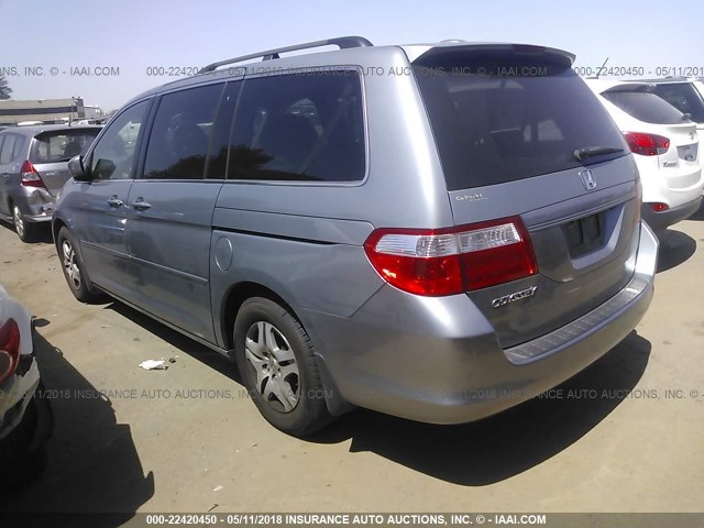 5FNRL38736B067025 - 2006 HONDA ODYSSEY EXL GRAY photo 3