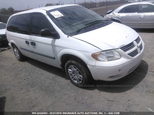 1D4GP24R35B343107 - 2005 DODGE GRAND CARAVAN SE WHITE photo 1