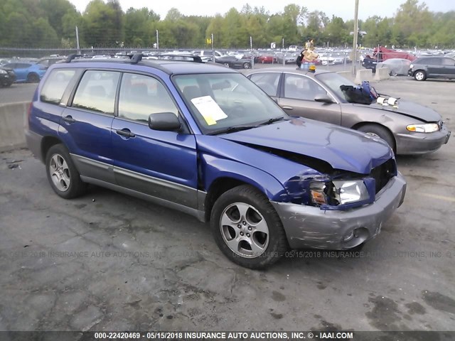 JF1SG65604H755165 - 2004 SUBARU FORESTER 2.5XS ლურჯი ფოტო 1