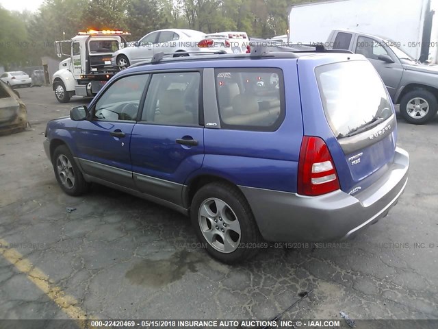 JF1SG65604H755165 - 2004 SUBARU FORESTER 2.5XS BLUE photo 3