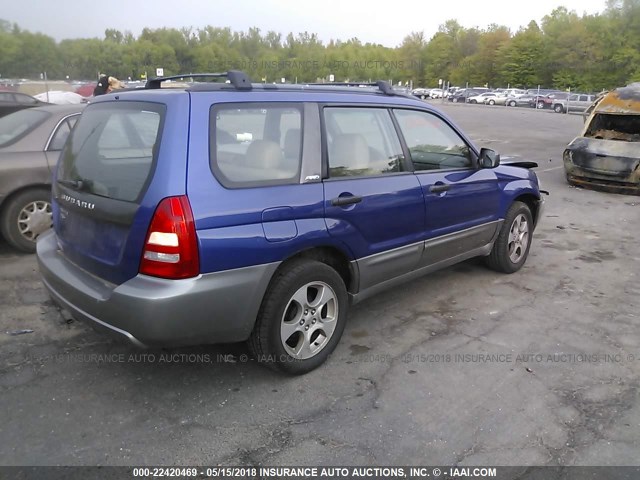 JF1SG65604H755165 - 2004 SUBARU FORESTER 2.5XS ლურჯი ფოტო 4