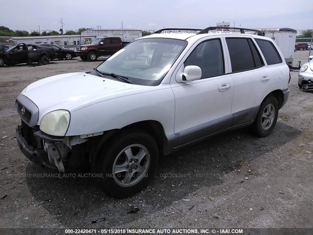 KM8SC73D84U609631 - 2004 HYUNDAI SANTA FE GLS/LX WHITE photo 2