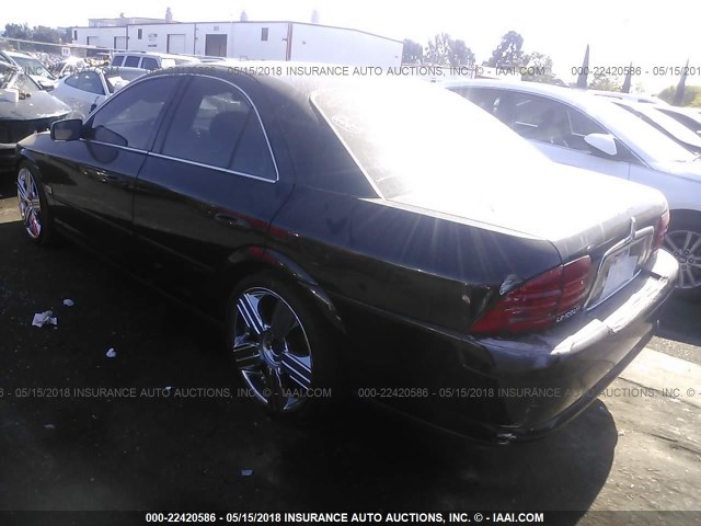 1LNHM87A82Y673588 - 2002 LINCOLN LS BLACK photo 3