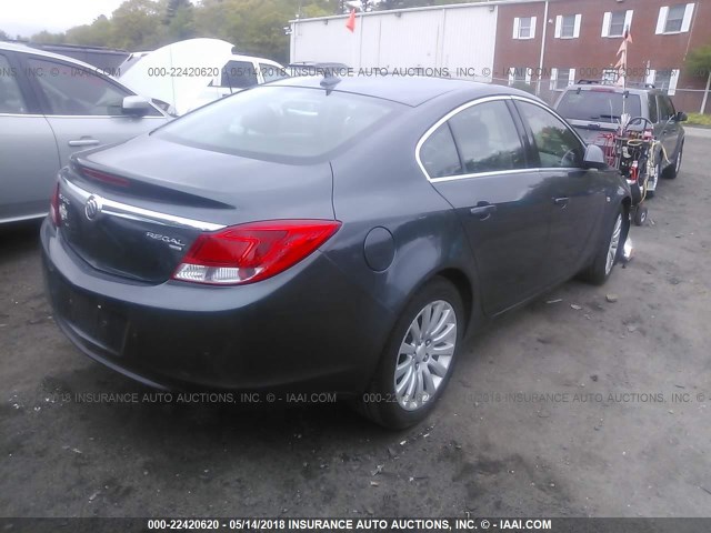 2G4GT5GC8B9200356 - 2011 BUICK REGAL CXL GRAY photo 4