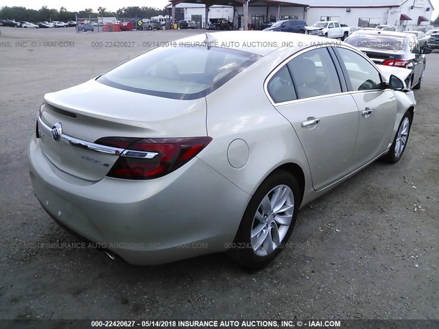 2G4GN5EX3E9168954 - 2014 BUICK REGAL PREMIUM BEIGE photo 4