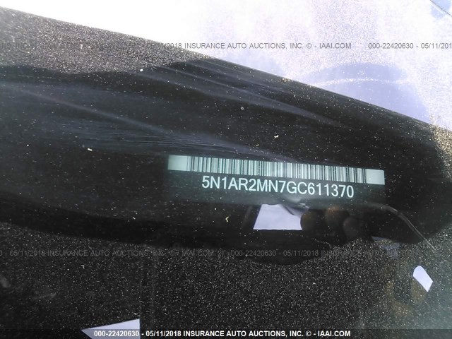 5N1AR2MN7GC611370 - 2016 NISSAN PATHFINDER S/SV/SL/PLATINUM 黑色 照片 9