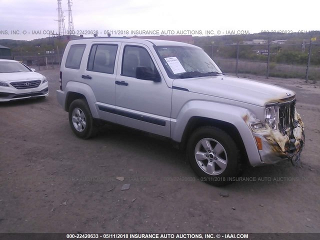 1C4PJMAK1CW100502 - 2012 JEEP LIBERTY SPORT 银色 照片 1