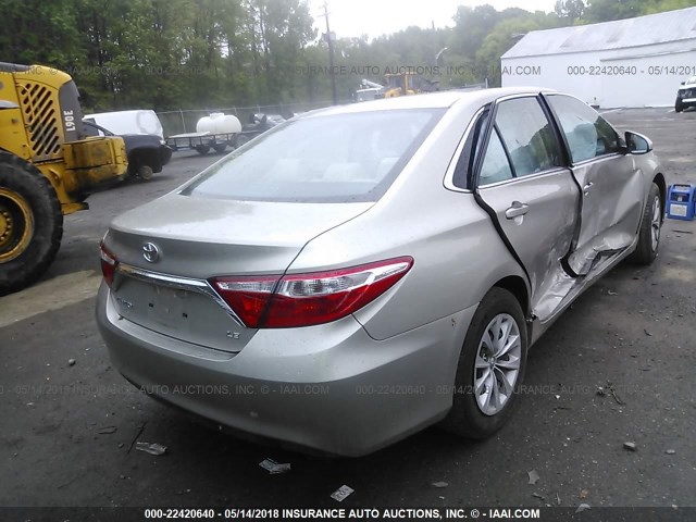 4T4BF1FKXGR575085 - 2016 TOYOTA CAMRY LE/XLE/SE/XSE GOLD photo 4