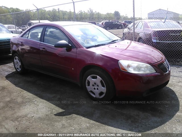 1G2ZF58B774172123 - 2007 PONTIAC G6 VALUE LEADER/BASE RED photo 1