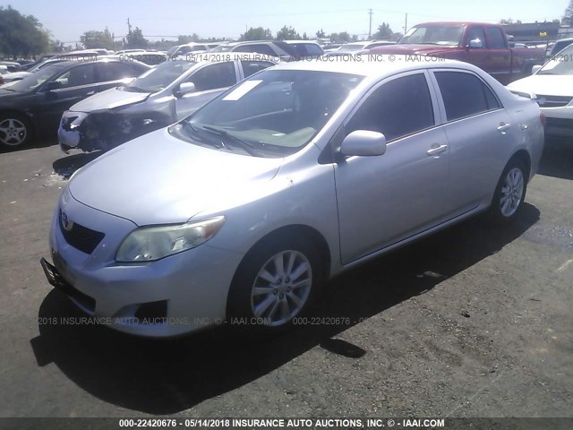 JTDBL40E89J017851 - 2009 TOYOTA COROLLA LE/XLE SILVER photo 2