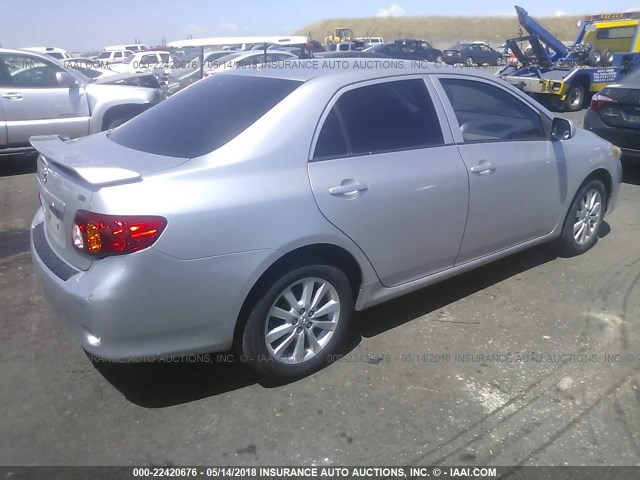 JTDBL40E89J017851 - 2009 TOYOTA COROLLA LE/XLE SILVER photo 4