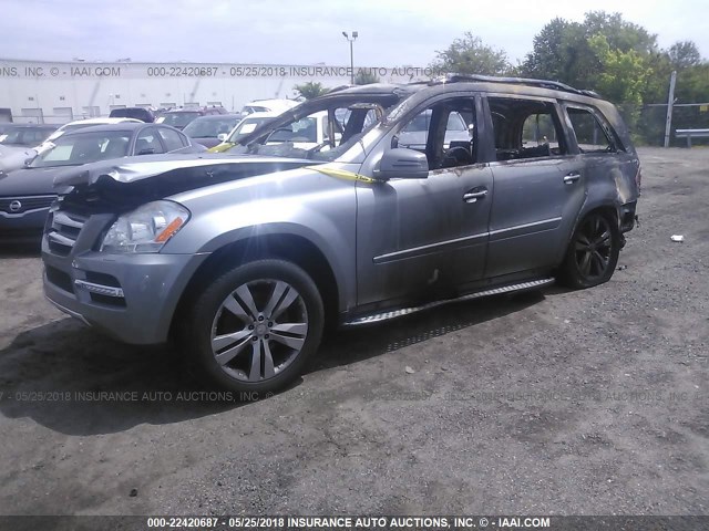 4JGBF7BE2CA790291 - 2012 MERCEDES-BENZ GL 450 4MATIC GRAY photo 2