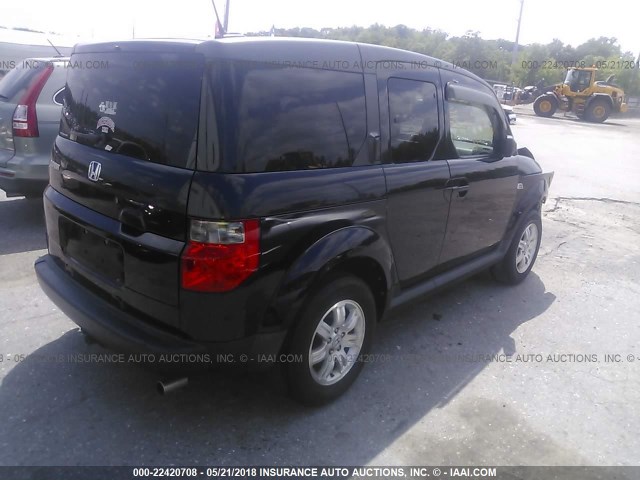 5J6YH28786L023536 - 2006 HONDA ELEMENT EX BLACK photo 4