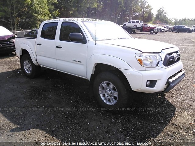 3TMLU4EN3EM163985 - 2014 TOYOTA TACOMA DOUBLE CAB თეთრი ფოტო 1