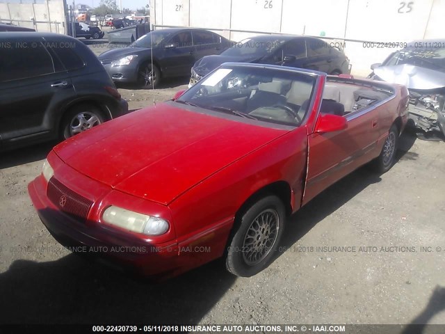 1C3EU4538SF679590 - 1995 CHRYSLER LEBARON GTC RED photo 2