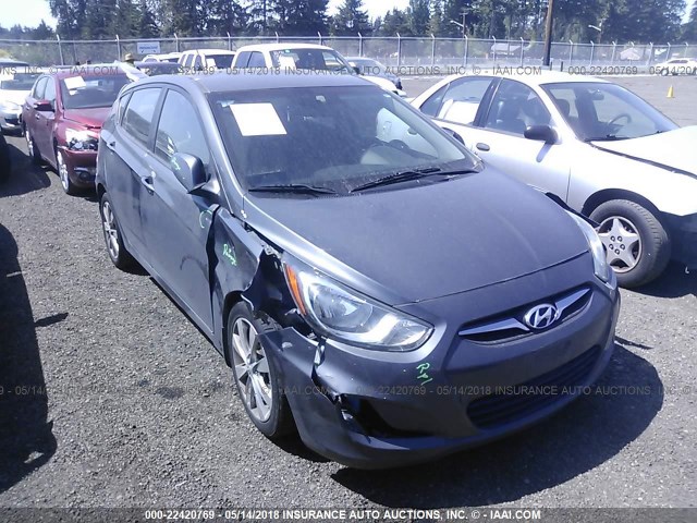 KMHCU5AE2CU048990 - 2012 HYUNDAI ACCENT GLS/GS/SE GRAY photo 1