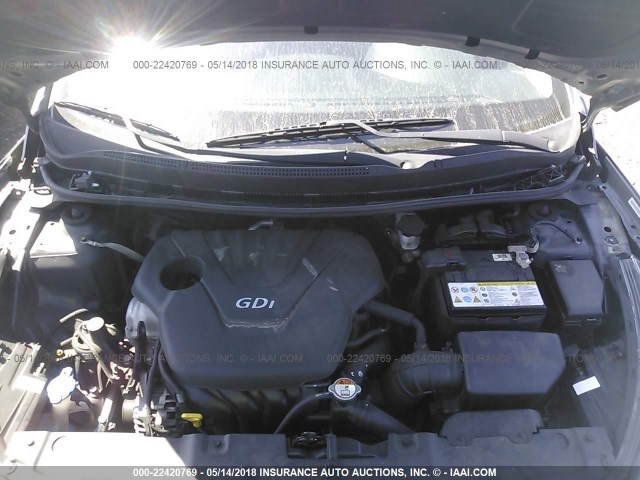 KMHCU5AE2CU048990 - 2012 HYUNDAI ACCENT GLS/GS/SE GRAY photo 10