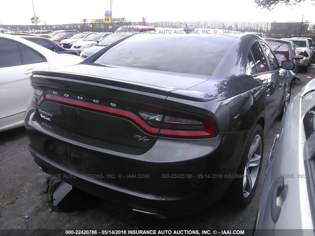 2C3CDXCT0GH132587 - 2016 DODGE CHARGER R/T GRAY photo 4