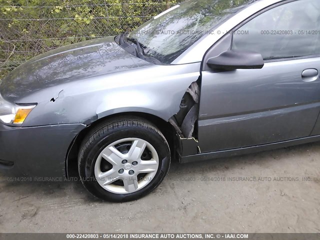 1G8AJ58F47Z170921 - 2007 SATURN ION LEVEL 2 GRAY photo 6