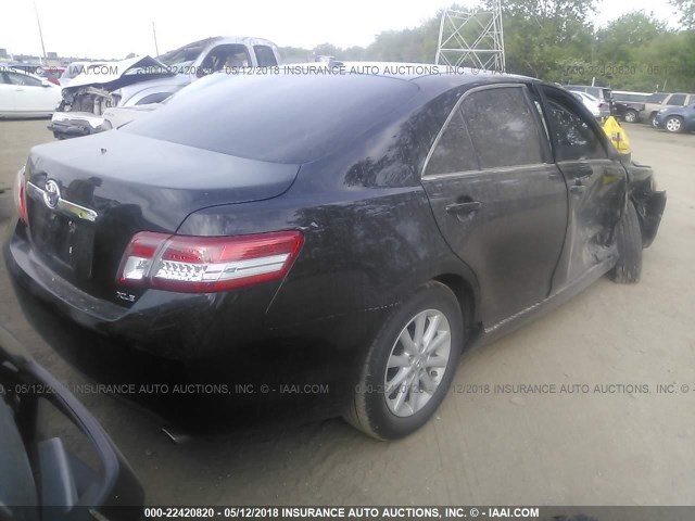 4T4BF3EK8BR110892 - 2011 TOYOTA CAMRY SE/LE/XLE BLACK photo 4