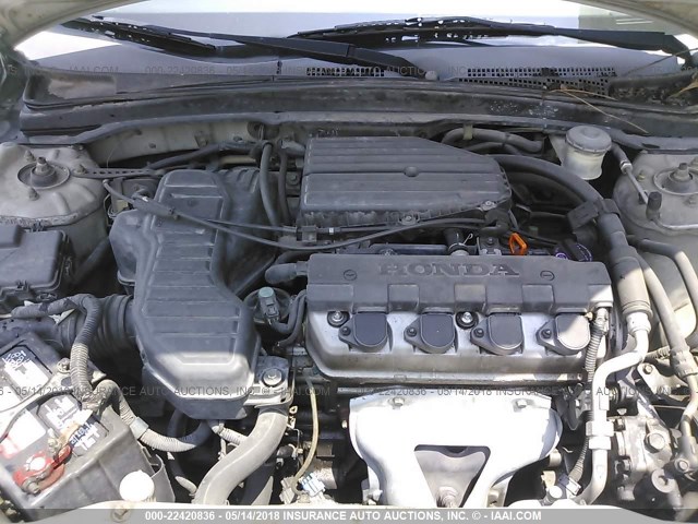 1HGES16365L028612 - 2005 HONDA CIVIC DX VP 银色 照片 10