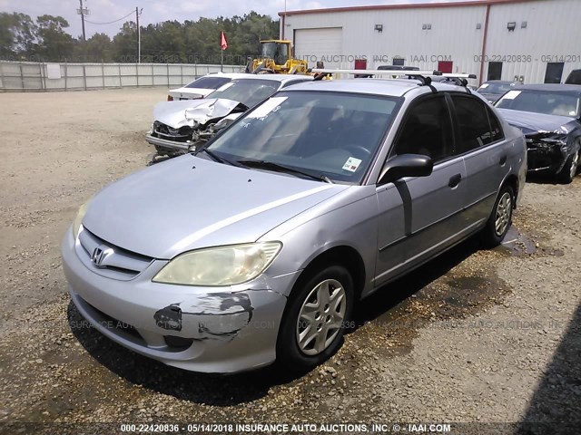 1HGES16365L028612 - 2005 HONDA CIVIC DX VP 银色 照片 2