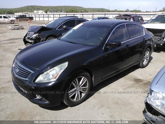 JN1CV6AR1AM450624 - 2010 INFINITI G37 BLACK photo 2