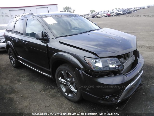 3C4PDCGB2HT527063 - 2017 DODGE JOURNEY CROSSROAD GRAY photo 1