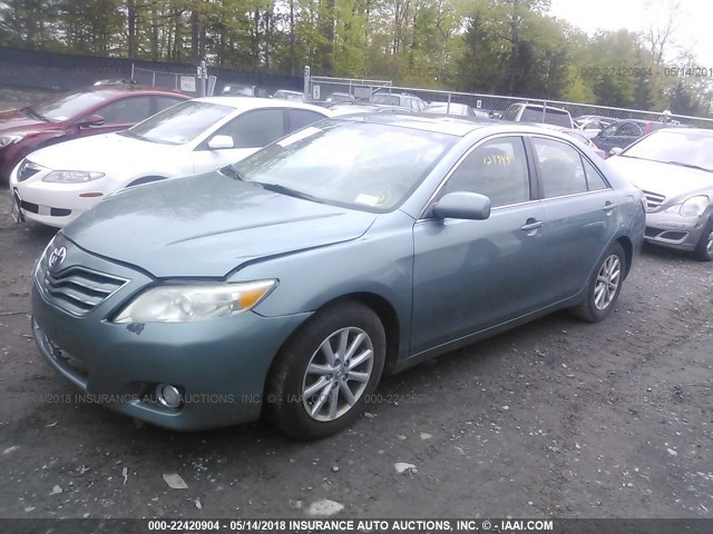 4T1BF3EK3AU541651 - 2010 TOYOTA CAMRY SE/LE/XLE TEAL photo 2