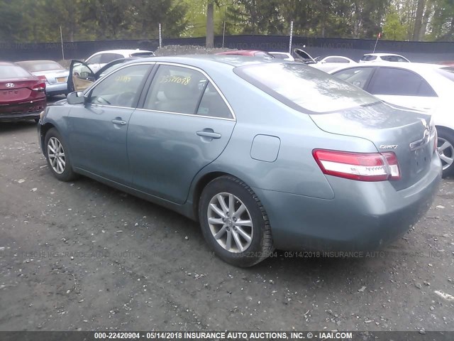 4T1BF3EK3AU541651 - 2010 TOYOTA CAMRY SE/LE/XLE TEAL photo 3