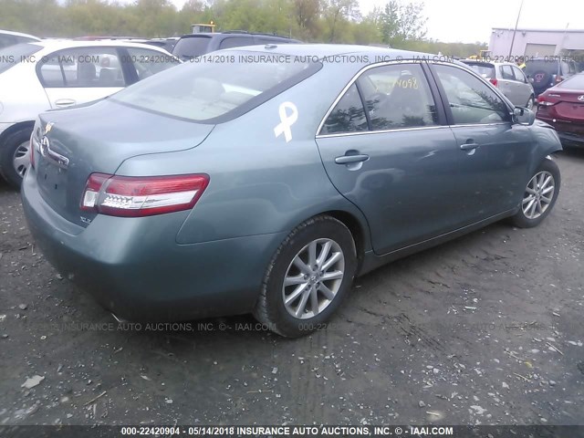 4T1BF3EK3AU541651 - 2010 TOYOTA CAMRY SE/LE/XLE TEAL photo 4