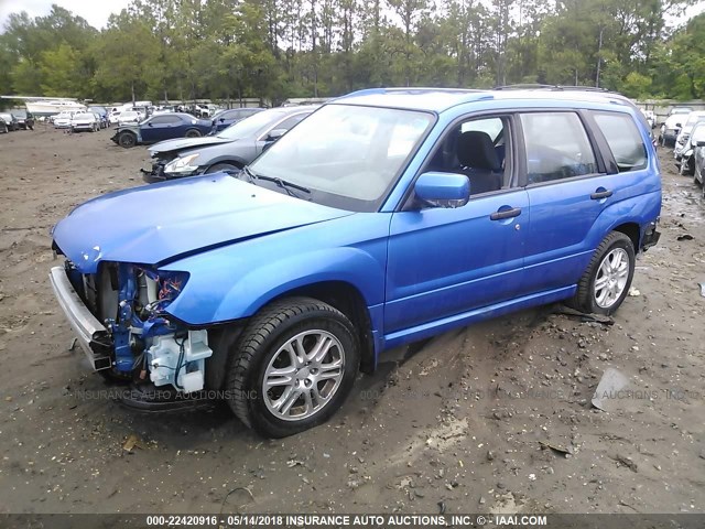 JF1SG66668H731442 - 2008 SUBARU FORESTER SPORTS 2.5X/SPORTS 2.5XT BLUE photo 2