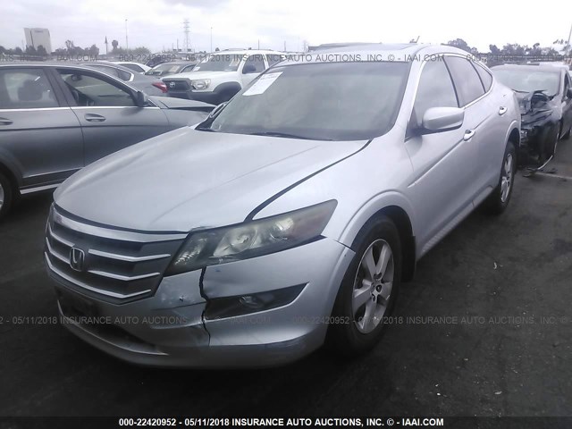 5J6TF1H31AL005976 - 2010 HONDA ACCORD CROSSTOUR EX SILVER photo 2