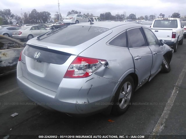 5J6TF1H31AL005976 - 2010 HONDA ACCORD CROSSTOUR EX SILVER photo 4