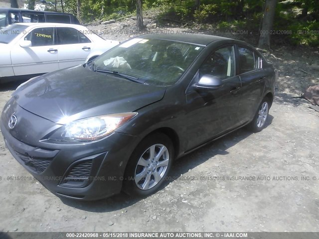 JM1BL1SG2A1259598 - 2010 MAZDA 3 I GRAY photo 2