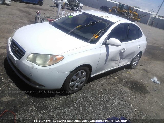 KMHDU46D17U051240 - 2007 HYUNDAI ELANTRA GLS/SE/LIMITED WHITE photo 2