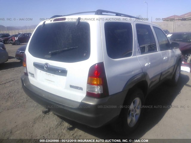 4F2YU08122KM08849 - 2002 MAZDA TRIBUTE LX/ES Սպիտակ լուսանկար 4