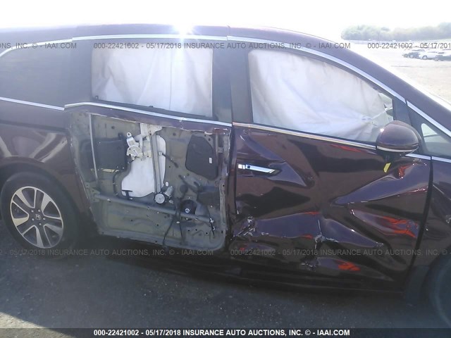 5FNRL5H92EB096592 - 2014 HONDA ODYSSEY TOURING/TOURING ELITE BURGUNDY photo 6