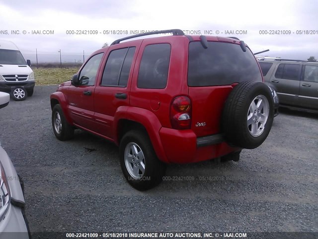 1J4GK58K42W249293 - 2002 JEEP LIBERTY LIMITED RED photo 3