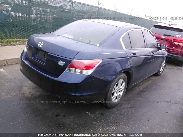 1HGCP26458A130670 - 2008 HONDA ACCORD LXP BLUE photo 4