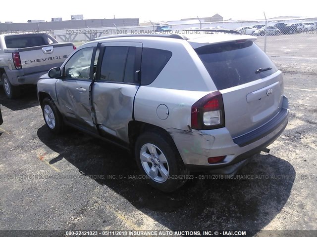 1C4NJCEA1GD735322 - 2016 JEEP COMPASS LATITUDE ვერცხლისფერი ფოტო 3