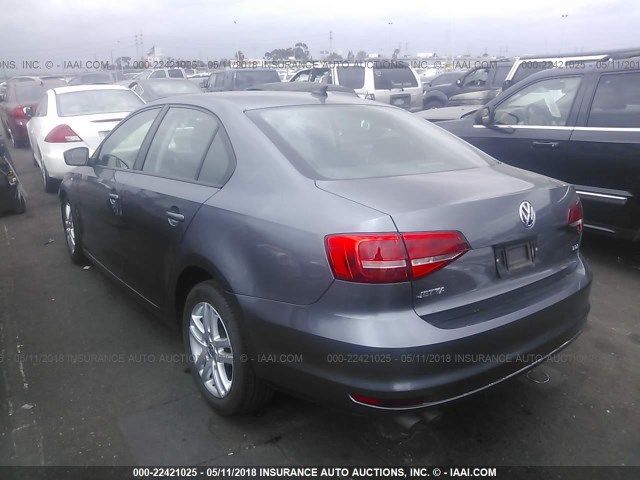 3VWLA7AJ2FM228840 - 2015 VOLKSWAGEN JETTA TDI GRAY photo 3