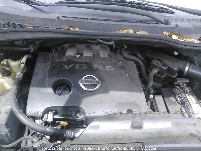 5N1BV28U24N352336 - 2004 NISSAN QUEST S/SE/SL SILVER photo 10