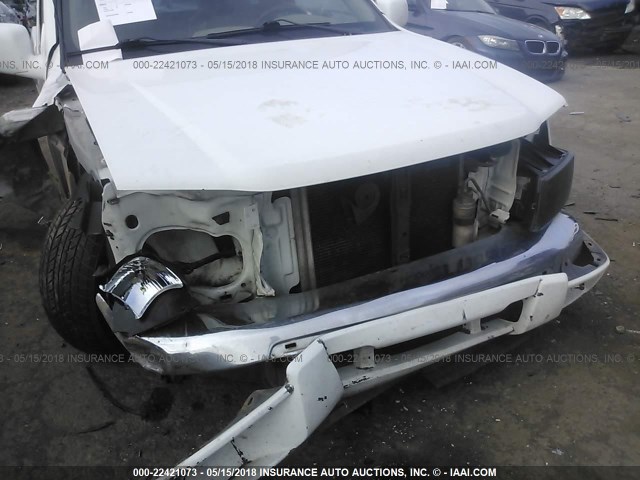 1GTCS148358152943 - 2005 GMC CANYON WHITE photo 6