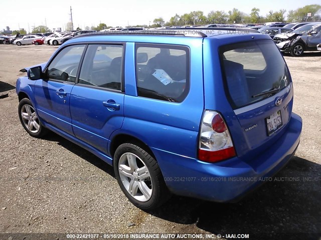 JF1SG69687H725751 - 2007 SUBARU FORESTER 2.5XT LTD/SPORTS 2.5XT BLUE photo 3